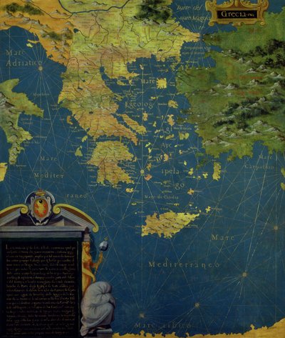 Map of Sixteenth Century Greece, from the 